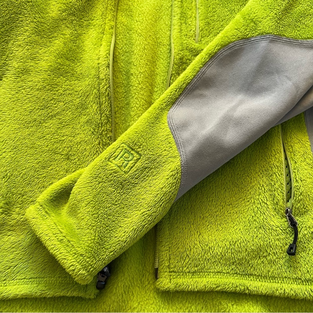 Patagonia R2 Regulator Fuzzy Fleece Zip Light Lime Green Jacket - Picture 9 of 10